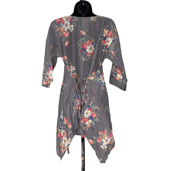 Johnny Was Grey Floral Swim Cover Up Dress Size Small - Picture 4 of 5